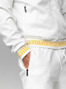 Herr Träningsoverall med huva Vit Bolf 3A161