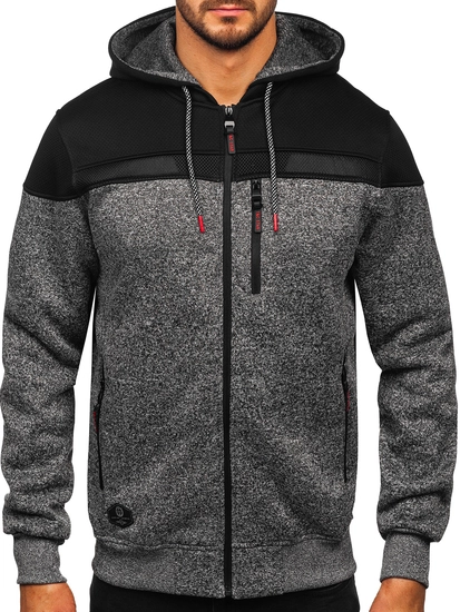 Herr Lättviktsjacka med huva Antracitgrå Bolf TC1217