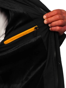 Herr Lång Quiltad Vinterjacka Svart Bolf 22M57