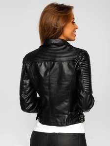 Dam Skinnjacka Bikermodell Svart Bolf BF5935303