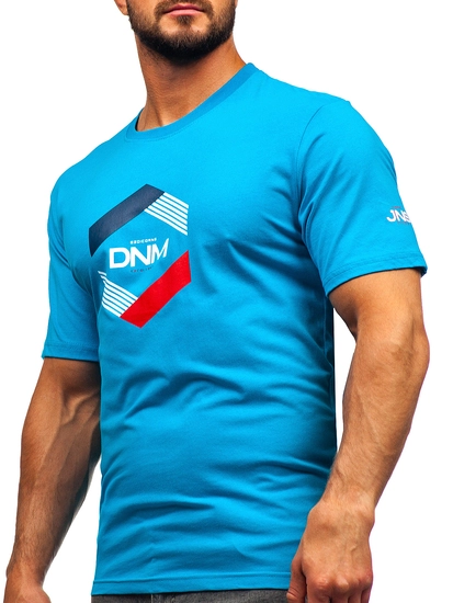 Herr Bomulls T-shirt Turkos Bolf 14741