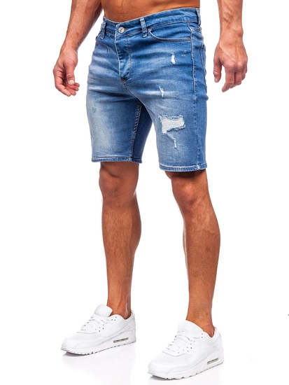 Herr Jeansshorts Marinblå Bolf 0458