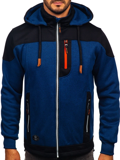 Herr Lättviktsjacka med huva Marinblå Bolf TC1262