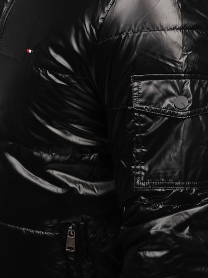 Herr Quiltad sportig Lättviktsjacka Svart Bolf 2143