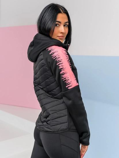 Dam Lättviktsjacka med huva Svart Bolf KSW4007