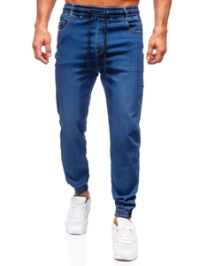 Herr Jeans-joggers Marinblå Bolf 8106