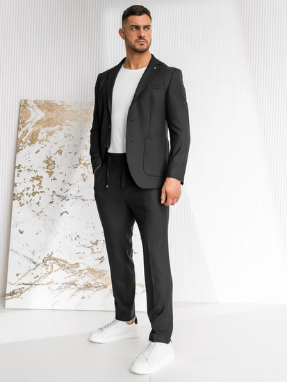 Herr Kostym Svart Bolf 01