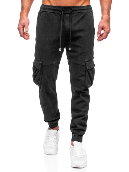 Herr Cargo Jeansjoggers Svart Bolf MP0105N