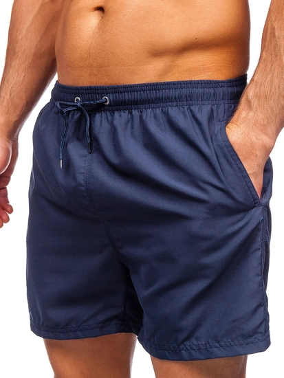 Herr Badshorts Marinblå Bolf YW07001