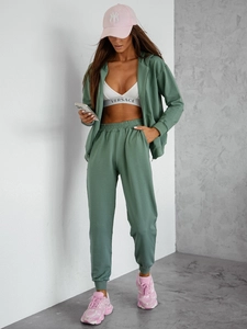 Dam 2-delad Träningsoverall med huva Khaki Bolf 821110