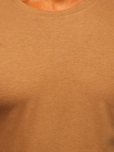 Herr Basic T-shirt Brun Bolf 2005