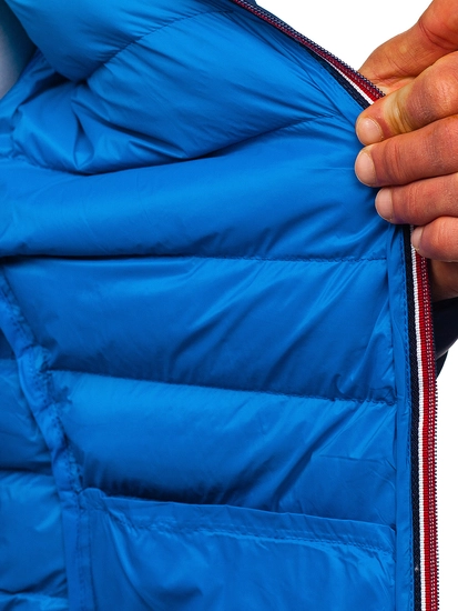 Herr Sportig vadderad vinterjacka Marinblå Bolf 1100