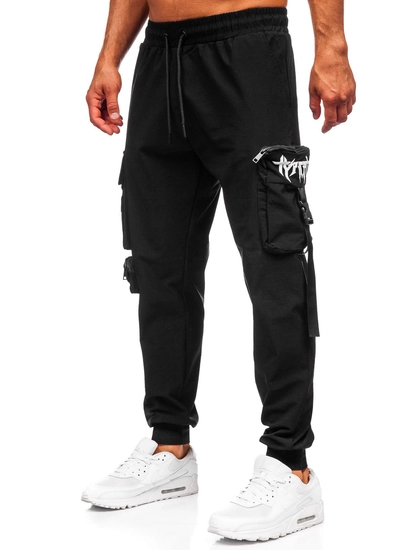 Herr Cargo-joggers Svart Bolf K15