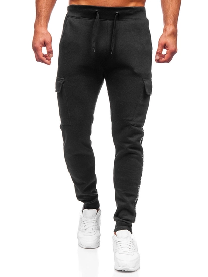 Herr Cargo-sweatpants Svart Bolf JX8715