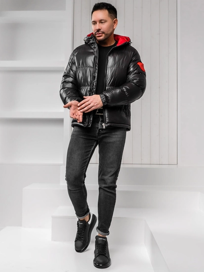 Herr Quiltad Vinterjacka Svart Bolf 5M3198A1