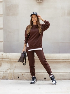 Dam 2-delad Träningsoverall Choklad Bolf VE05