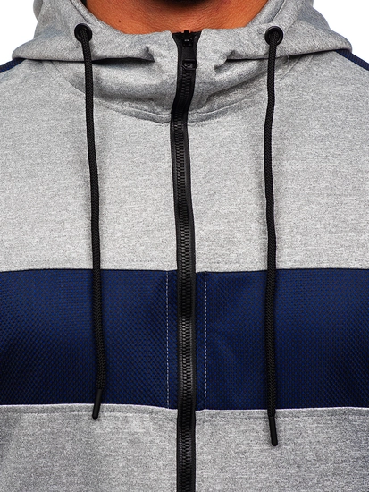 Herr Huvtröja med dragkedja Grå Bolf 27B8121