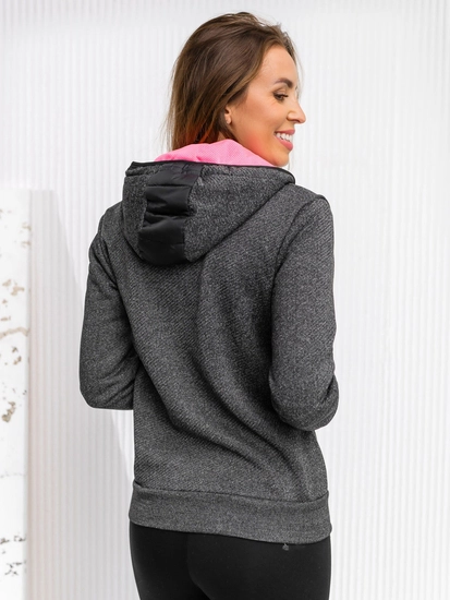 Dam Lättviktsjacka med huva Svart Bolf KSW4001A1