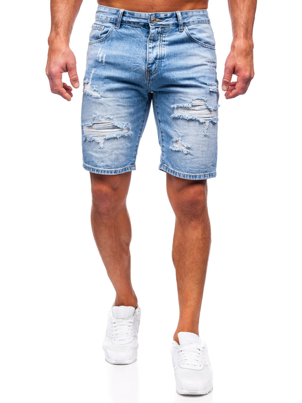 Herr Jeansshorts Marinblå Bolf RJ951