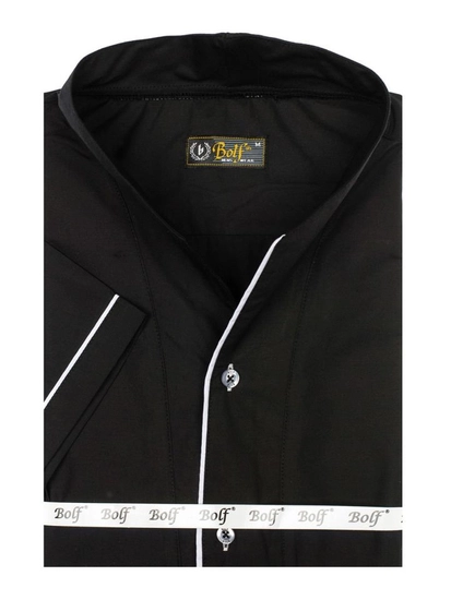 Herr Kortärmad skjorta Svart Bolf 5518