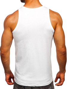 Herr Boxer Linne med tryck Vit Bolf 14831