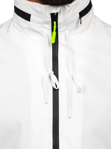Herr Lättviktsjacka med dold huva Vit Bolf 5M3105