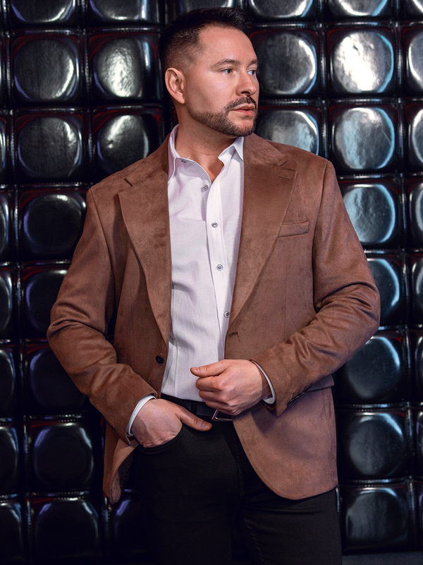 Herr Kavaj i sammet Brun Bolf 24410