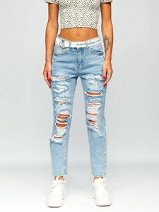 Dam Jeans med bälte Himmelsblå Bolf BS502