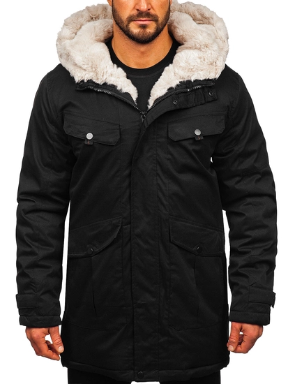 Herr Vinterparkas Svart Bolf 22M318