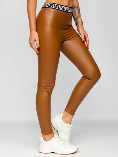 Dam Leggings i fuskskinn Brun Bolf MY16572