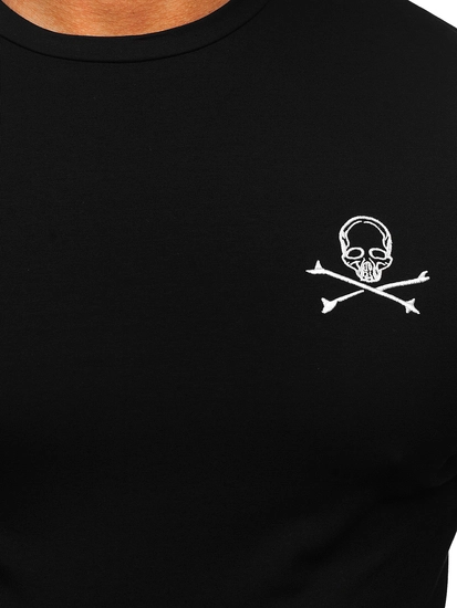 Herr T-shirt med tryck Svart Bolf MT3049