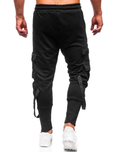 Herr Cargo-sweatpants Svart Bolf 6582
