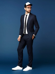 Herr Elegant Slim Slips Svart Bolf K001