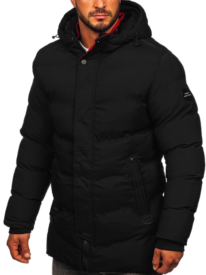 Herr Quiltad Vinterjacka Svart Bolf 7330