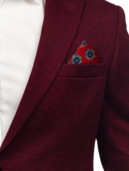 Herr Casual Kavaj Vinröd Bolf 24401