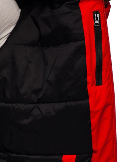 Herr Sportig Vinterjacka Röd Bolf HH011A