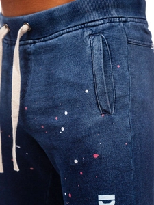 Herr Jeansshorts Marinblå Bolf EX03