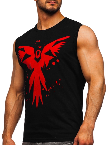 Herr Linne med tryck Svart Bolf 14804