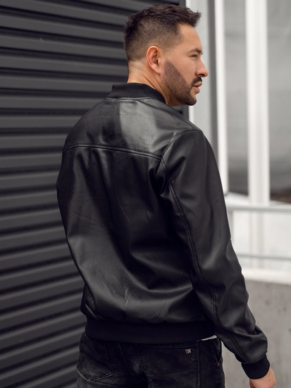 Herr Skinnjacka Bomber Svart Bolf 7110A