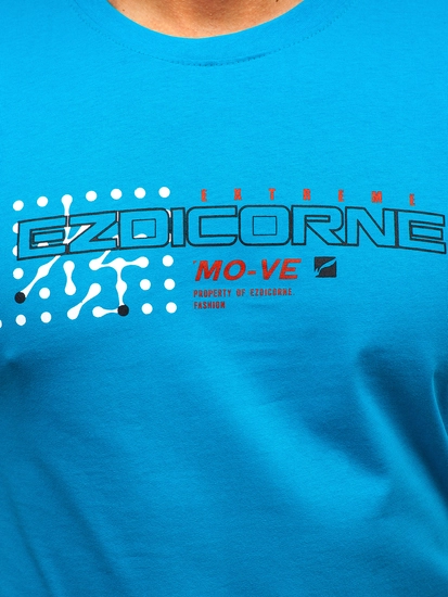 Herr Bomulls T-shirt Turkos Bolf 14732