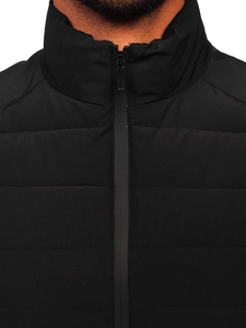 Herr Quiltad Väst Svart Bolf 31M5060