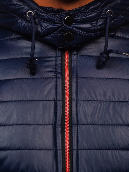 Herr Quiltad Lättviktsjacka Marinblå Bolf 6191