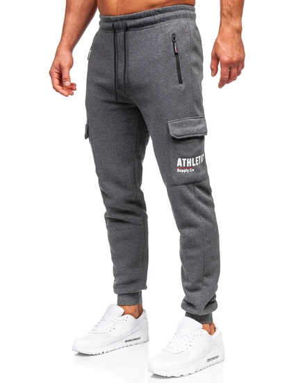 Herr Cargosweatpants Joggers Antracitgrå Bolf JX6028