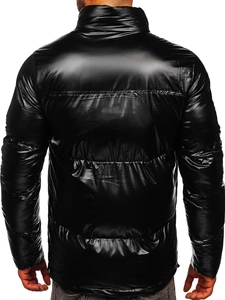 Herr Quiltad vinterjacka Svart Bolf 1188