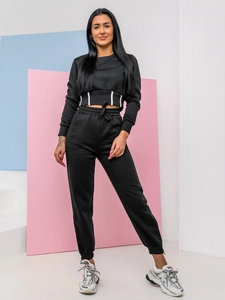 Dam 2-delad oversize Träningsoverall Svart Bolf 8C78