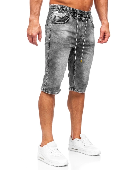 Herr Jeansshorts Svart Bolf KR1551