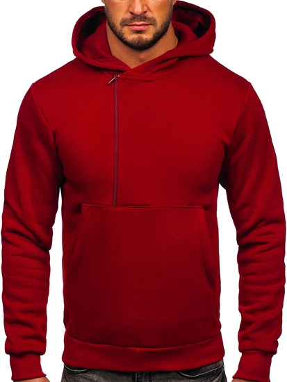 Herr Tjock Huvtröja Vinröd Bolf 02