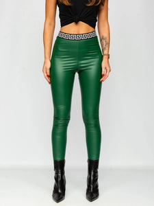 Dam Leggings i fuskskinn Grön Bolf MY16572