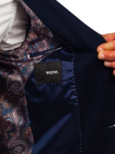 Herr Elegant Kavaj Marinblå Bolf 02