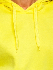Dam Sweatshirt med känguruficka Gul-Neon Bolf W02B